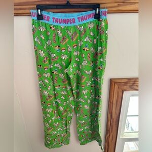 Disney Green Pajama Bottoms with Thumper Print